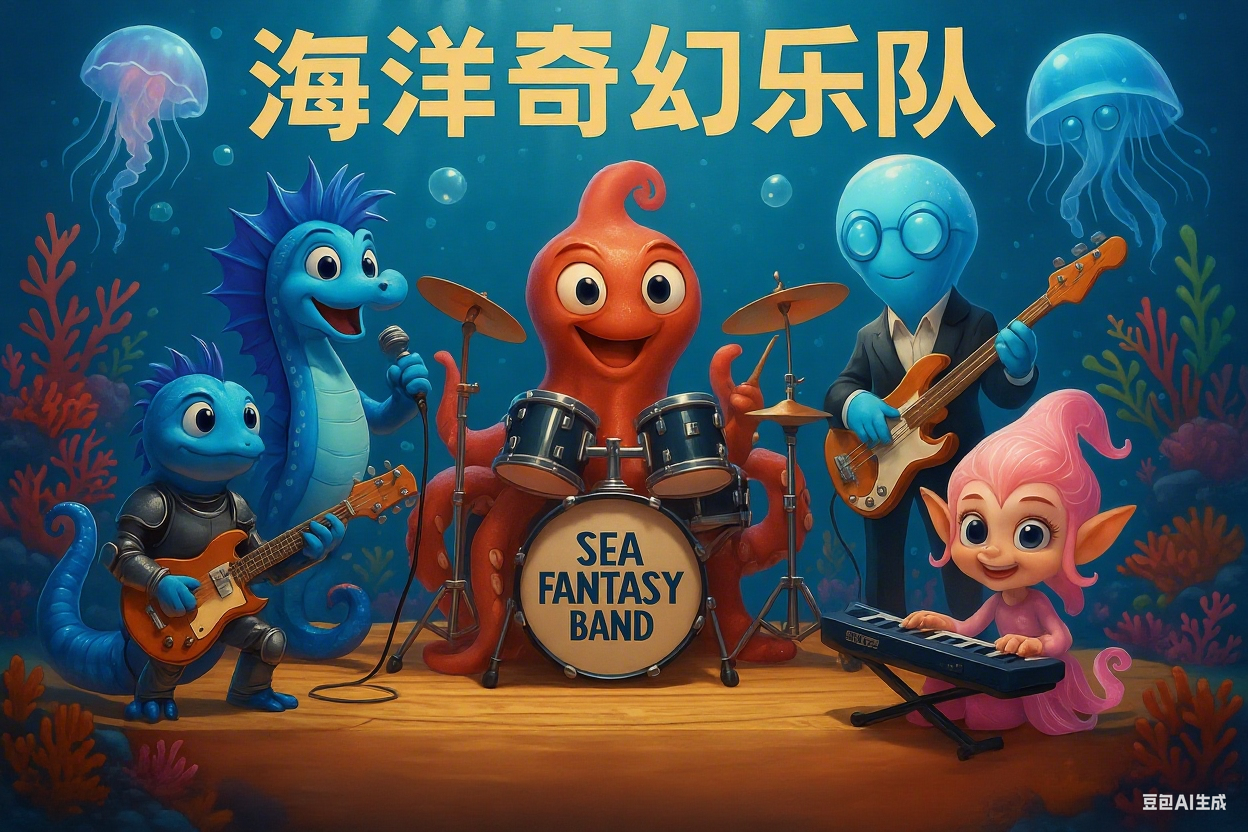 海洋奇幻乐队演出照